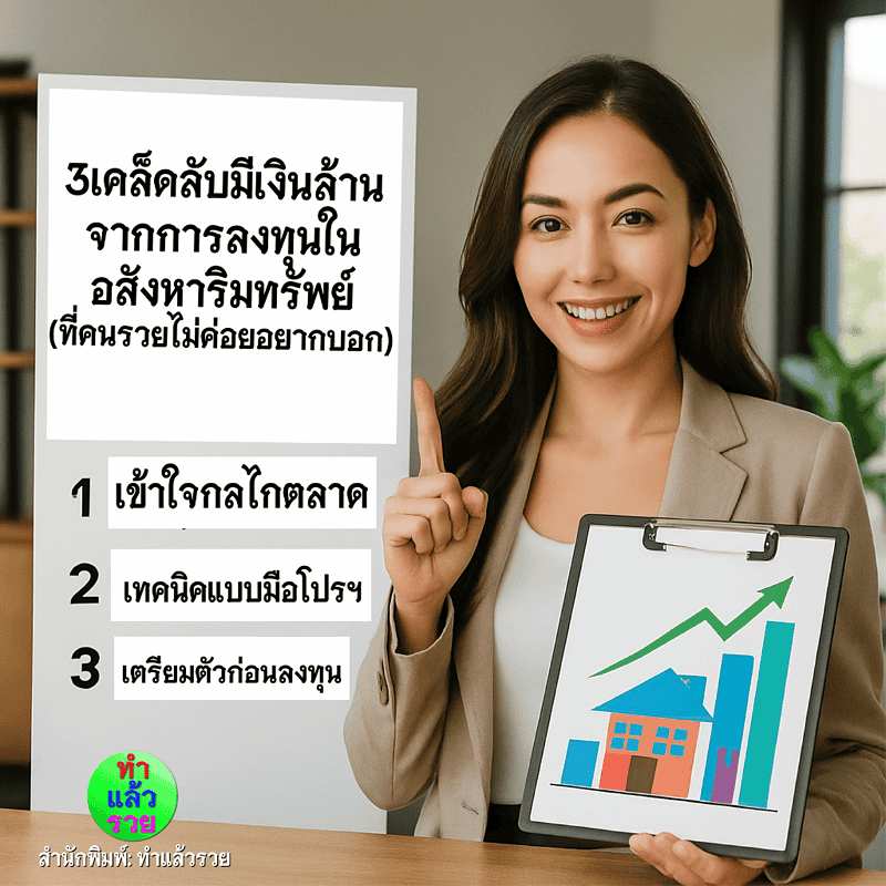 3เคล็ดลับมีเงินล้านจากการลงทุนในอสังหาริมทรัพย์ที่คนรวยไม่ค่อยอยากบอก