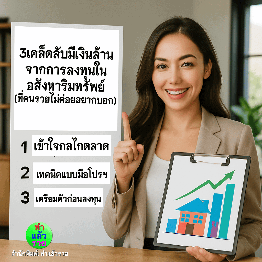 3เคล็ดลับมีเงินล้านจากการลงทุนในอสังหาริมทรัพย์ที่คนรวยไม่ค่อยอยากบอก