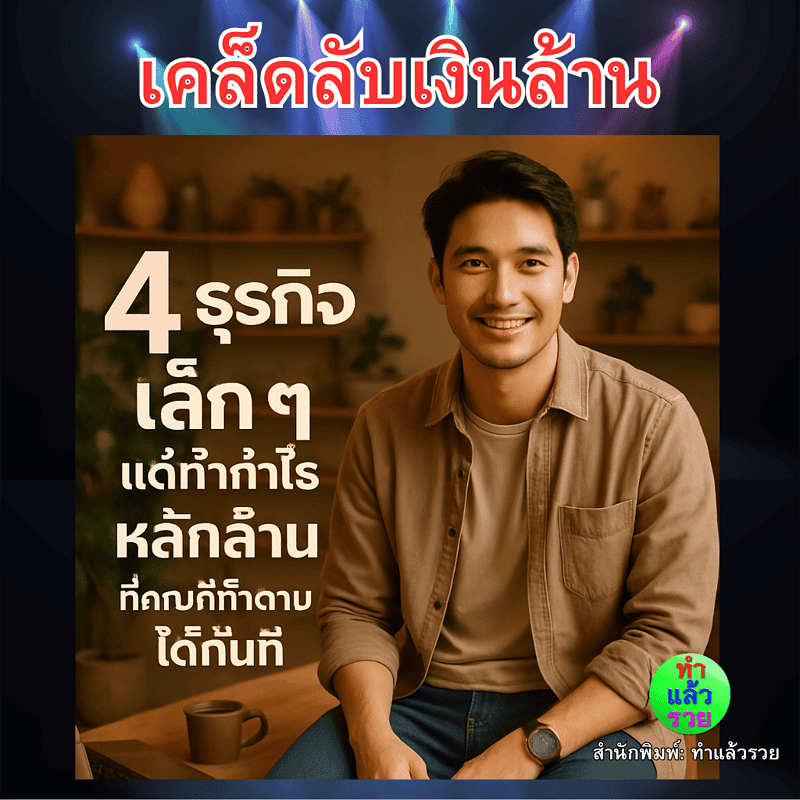 4ธุรกิจเล็กๆแต่ทำกำไรหลักล้านที่คุณก็ทำตามได้ทันที