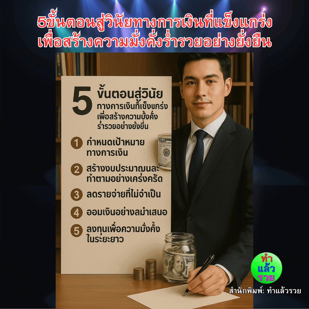 5ขั้นตอนสู่วินัยทางการเงินที่แข็งแกร่งเพื่อสร้างความมั่งคั่งร่ำรวยอย่างยั่งยืน